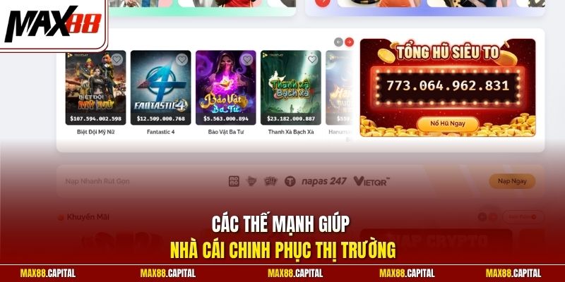 Các thế mạnh giúp nhà cái chinh phục thị trường