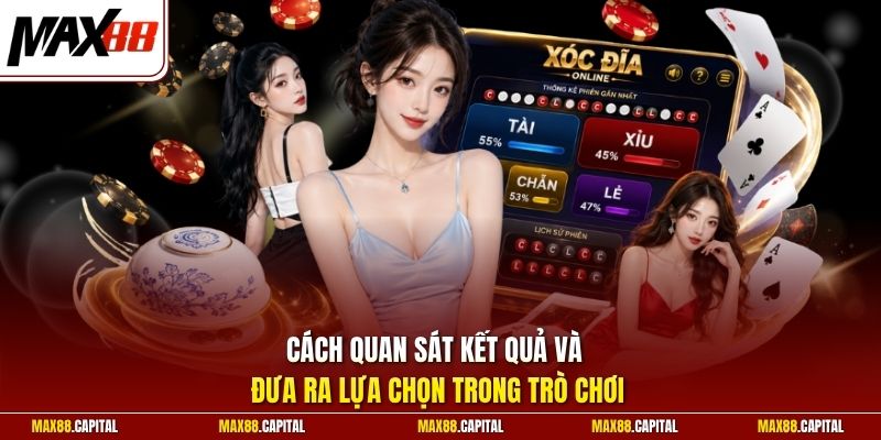 Cách quan sát kết quả và đưa ra lựa chọn trong trò chơi