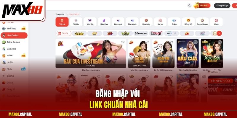 Đăng nhập với link chuẩn nhà cái