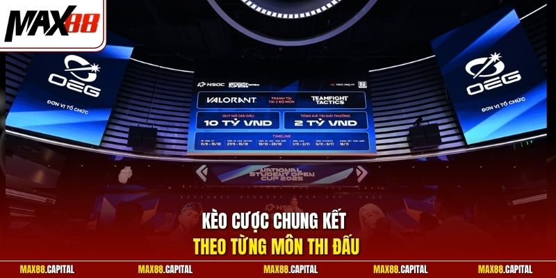 Kèo cược chung kết theo từng môn thi đấu